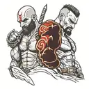 kratos vs max payne tattoo design idea