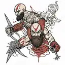 kratos vs max payne tattoo design idea