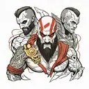 kratos vs max payne tattoo design idea