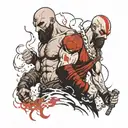 kratos vs max payne tattoo design idea