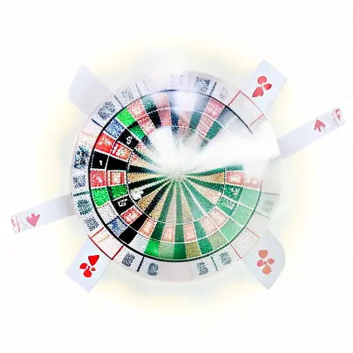 A roulette wheel made up of marijuana leaves and playing cards tattoo design idea