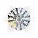 A roulette wheel made up of marijuana leaves and playing cards tattoo design idea