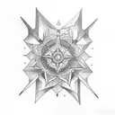 small tattoo that combines mathematics and Geography  tattoo design idea