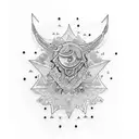 small tattoo that combines mathematics and Geography  tattoo design idea