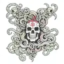 skeleton Medusa tattoo design idea