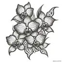 Orchid tattoo design idea