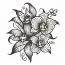 Orchid tattoo design idea