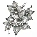 Orchid tattoo design idea
