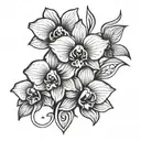 Orchid tattoo design idea