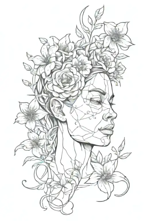 wild flowers and words"i gotta price tag on this heavy head of mine" tattoo design idea
