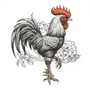 rooster tattoo design idea