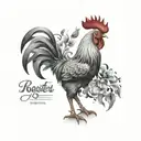 rooster tattoo design idea