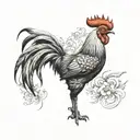 rooster tattoo design idea