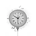 clock burning tattoo design idea