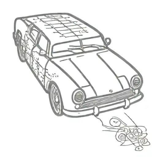 hellraiser text with car theme  tattoo design idea