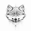 Wolf with arrows tattoo design idea
