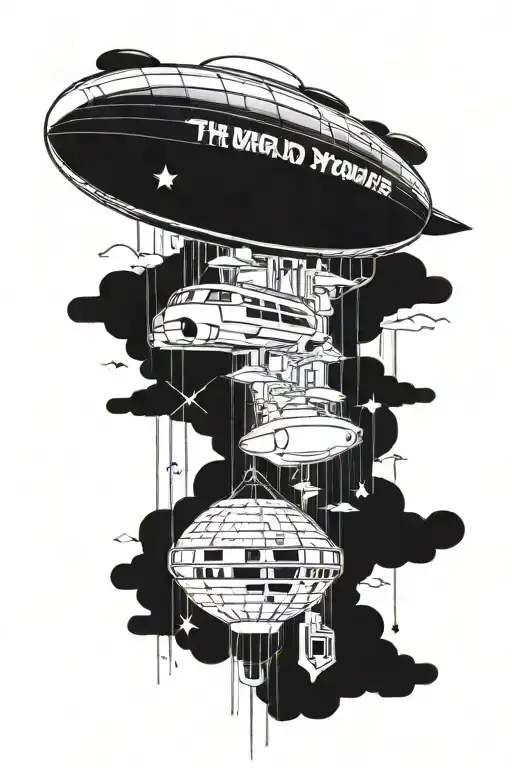 The World Is yours blimp from scarface, also has my mom's birth date of 6/18 and my grandma known as "mama" on 8/10.  tattoo design idea
