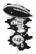 The World Is yours blimp from scarface, also has my mom's birth date of 6/18 and my grandma known as "mama" on 8/10.  tattoo design idea