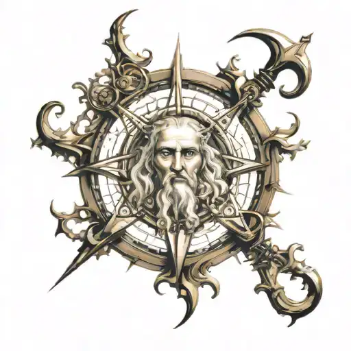 name leonard da vinci plans tattoo design idea