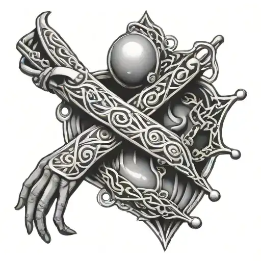 Bdsm classic Latex fetish tattoo design idea