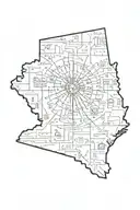 North Carolina state outline tattoo design idea