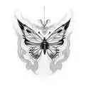 Butterfly espada tattoo design idea