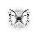 Butterfly espada tattoo design idea