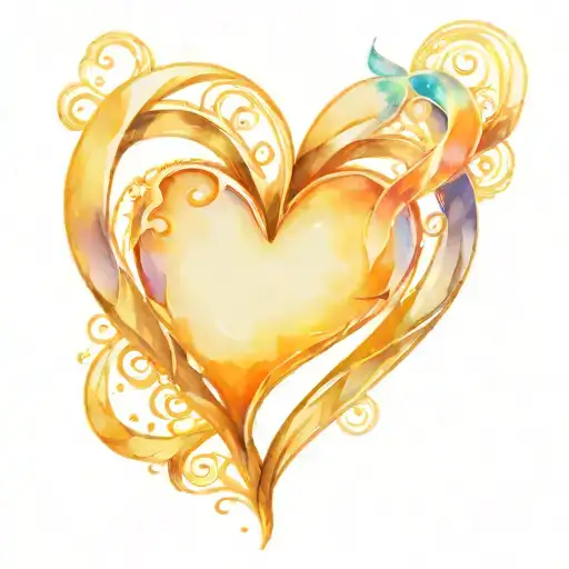 infinity heart jewel tattoo design idea