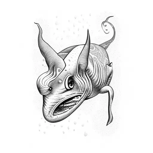 blue whale tattoo design idea