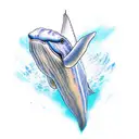 blue whale tattoo design idea