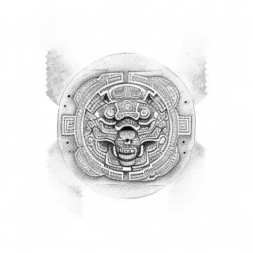 mayan calendar tattoo design idea