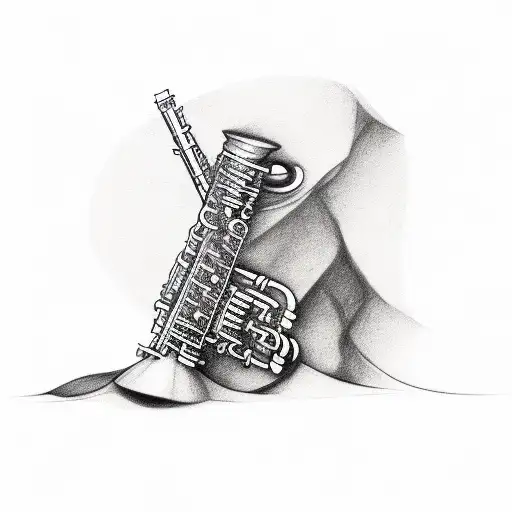 Clarinet, 13, Mountain tattoo design idea
