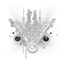 Clarinet, number 13, Humility tattoo design idea