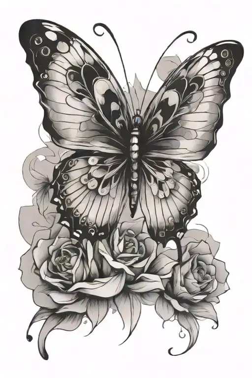 women's tattoo on the shoulder, minimalism, with an abstract butterfly design tattoo design idea