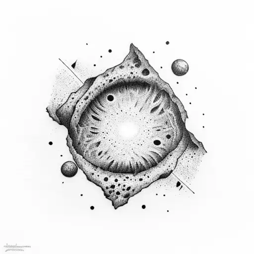 The milky way in the shape of en eye  tattoo design idea