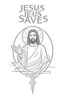 jesus saves peter from drowning tattoo design idea