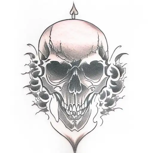 vampire skull tattoo design idea