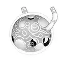 8 Ball 2 cue's tattoo design idea