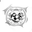 8 Ball 2 cue's tattoo design idea