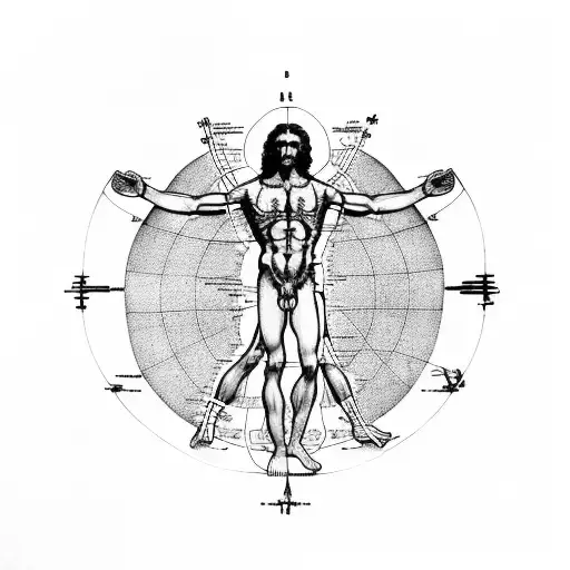 The Vitruvian Man tattoo design idea