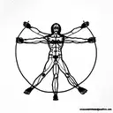 The Vitruvian Man tattoo design idea