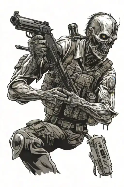 call of duty zombies  tattoo design idea