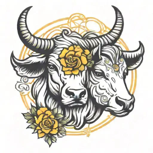 best friend astrology signs Taurus and Leo  tattoo design idea