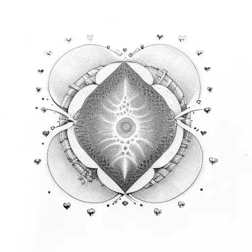 Fibonacci Sequence forming a heart tattoo design idea
