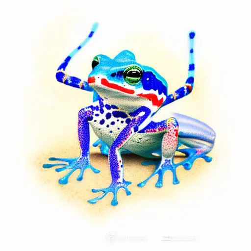 poison dart frog tattoo design idea