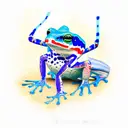 poison dart frog tattoo design idea