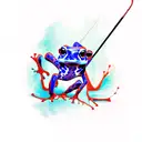 poison dart frog tattoo design idea