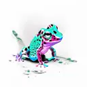 poison dart frog tattoo design idea