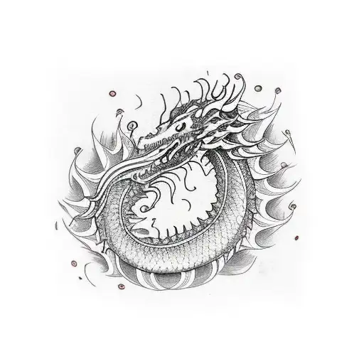 long dragon tattoo tattoo design idea