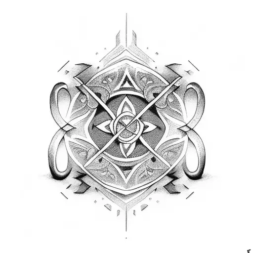 croix occitane tattoo design idea